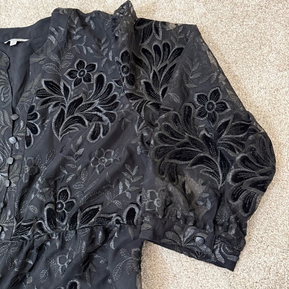 John Mark Black Lace Midi Dress Size XL - Picture 11 of 14